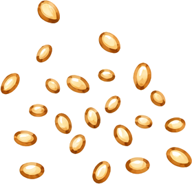 Sesame seeds inside the grinding bowl